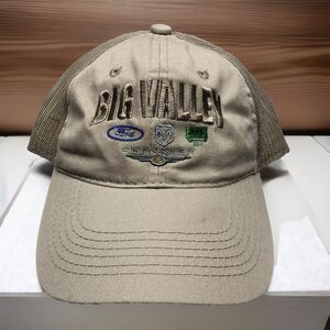 Big Valley Dealership Hat Tan Mesh H & L Strapback Cap Ford Dodge Jeep Chrysler